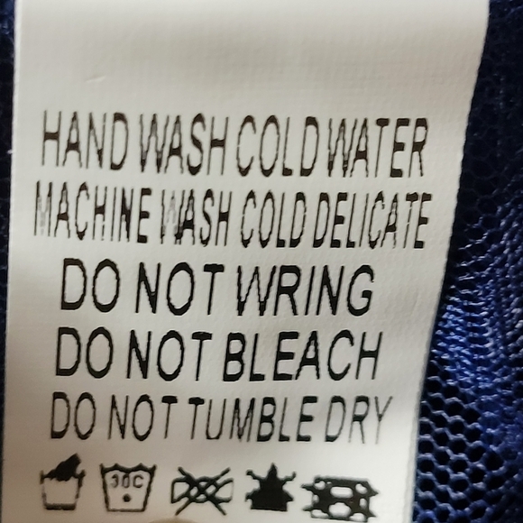 Off Shoulder Ruffle Detailed Pleated Mesh Sheer See Through Navy Blue Tunic - Picture 8 of 8